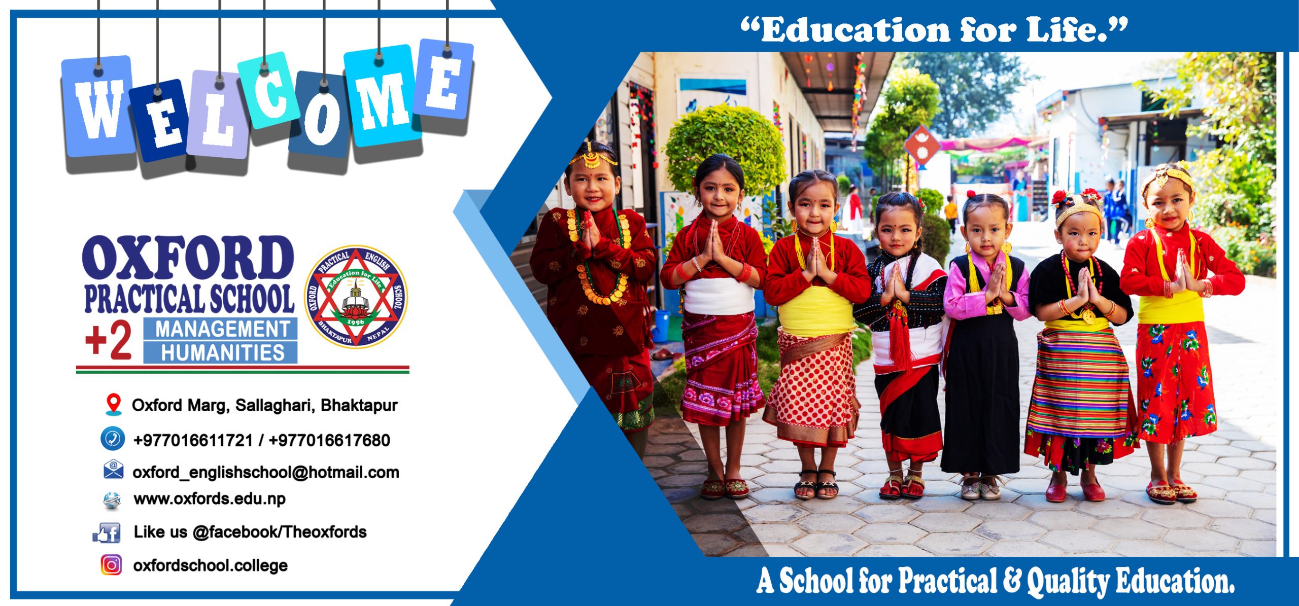 Welcome to Oxford Practical English School, One of the best school in bhaktapur. Admission for Play Group & Nursery, Montessori based teaching play way method kids friendly best pre primary school in bhaktapur school beautiful landscape eco friendly hygienic food day boarding system special child care school for K to 12 10+2 school with hotel management, general management & humanities