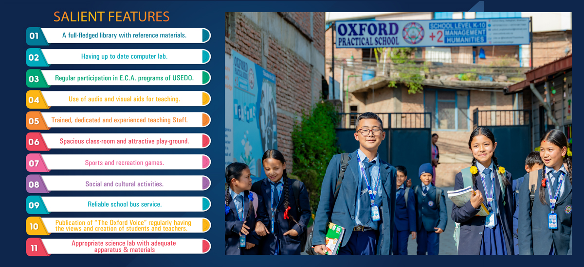 salient feathers of oxford practical school